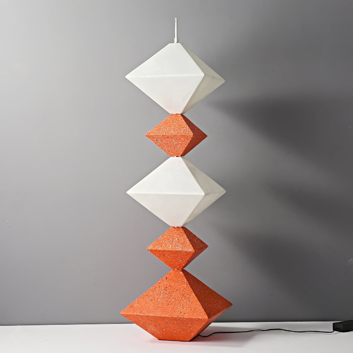 Rhombus Cube Floor Lamp with LED Light, Dimmable, Indoor