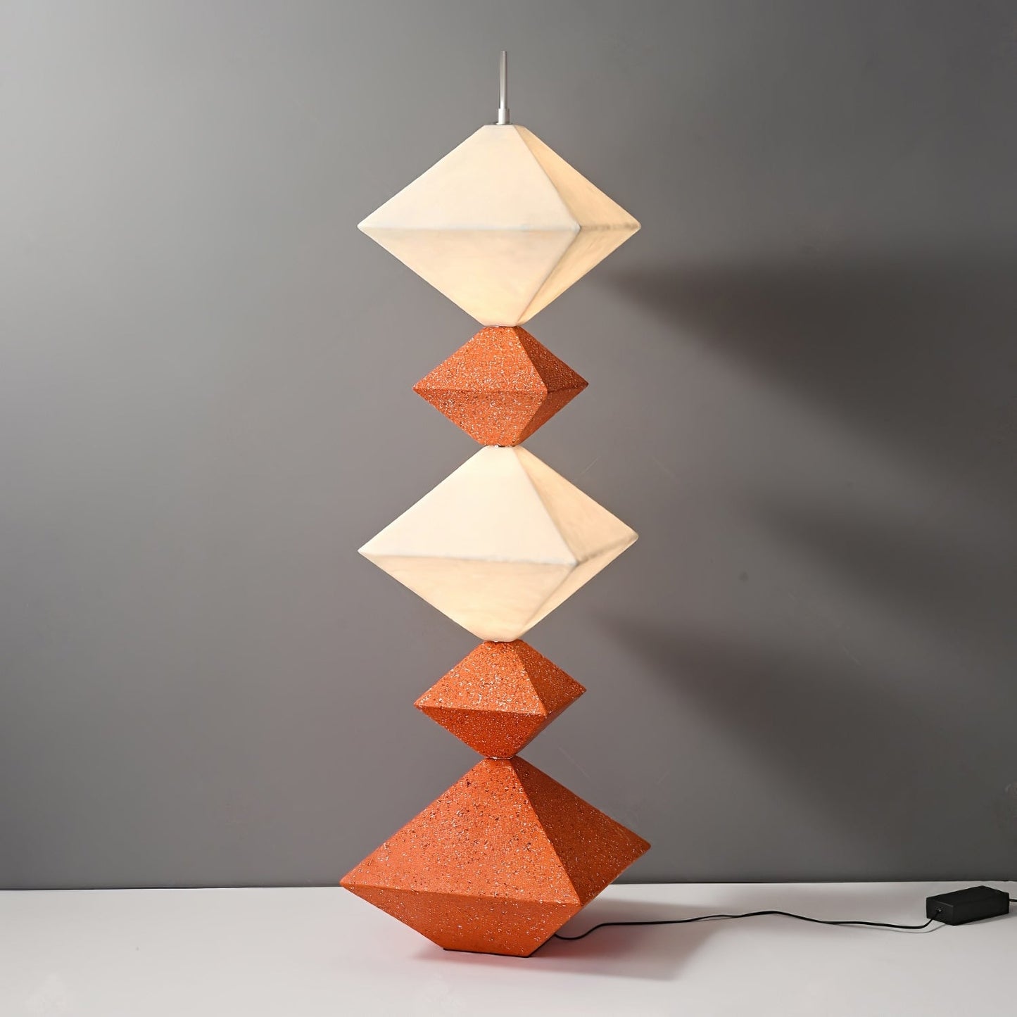 Rhombus Cube Floor Lamp with LED Light, Dimmable, Indoor