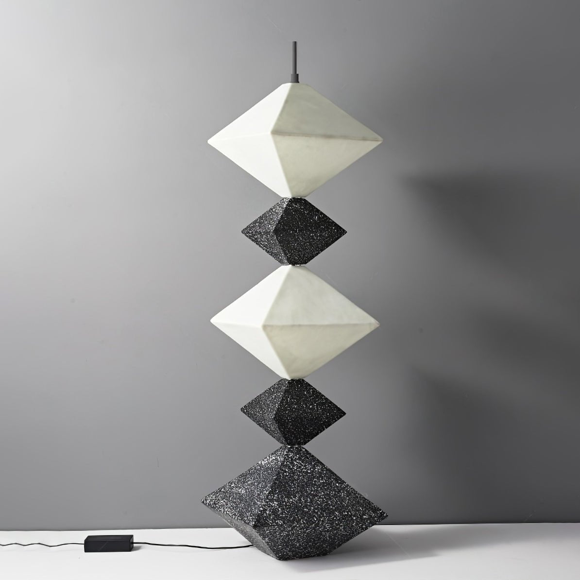 Rhombus Cube Floor Lamp with LED Light, Dimmable, Indoor