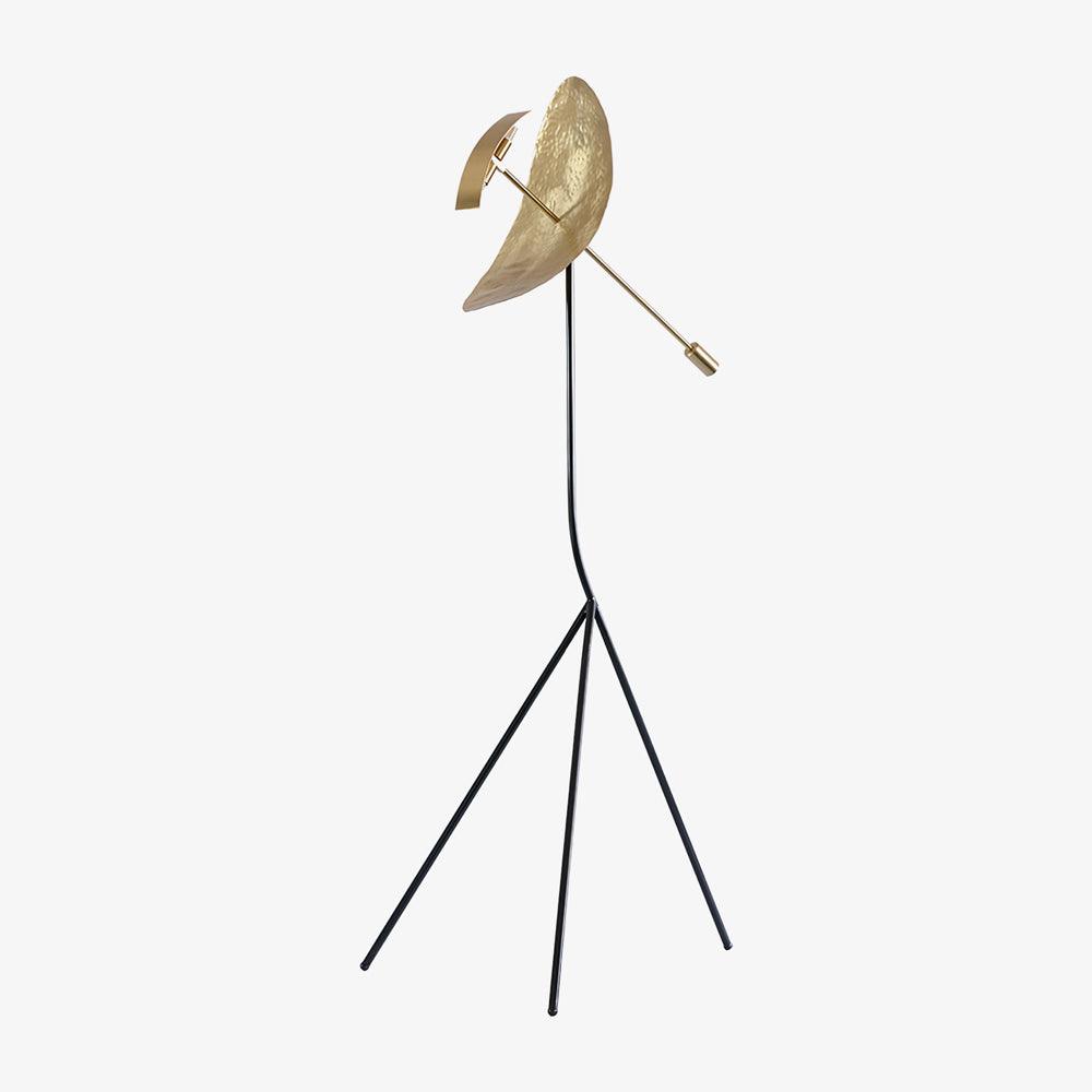 Ribot Floor Lamp LED Indoor Tripod Light - Gold Metal Design