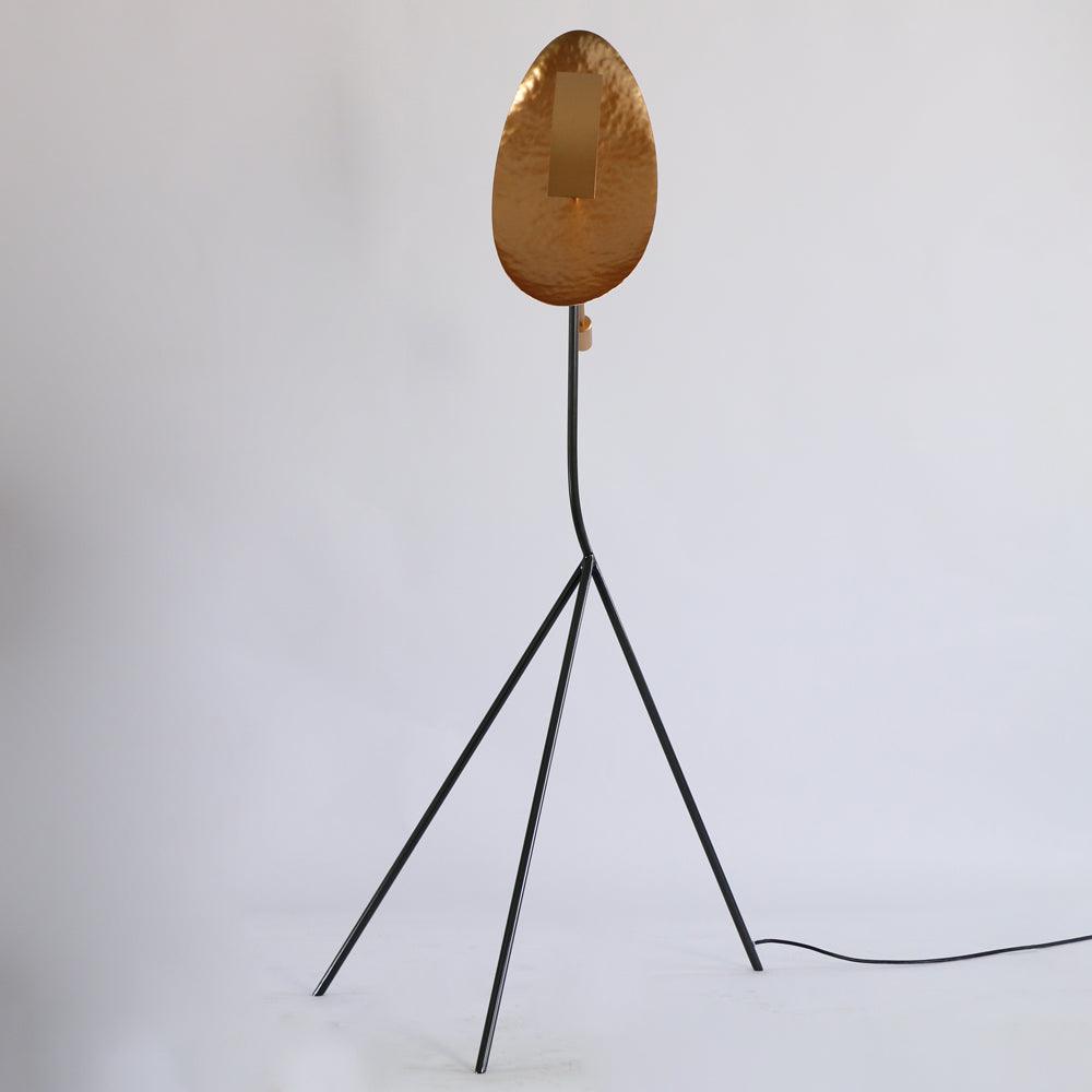 Ribot Floor Lamp LED Indoor Tripod Light - Gold Metal Design