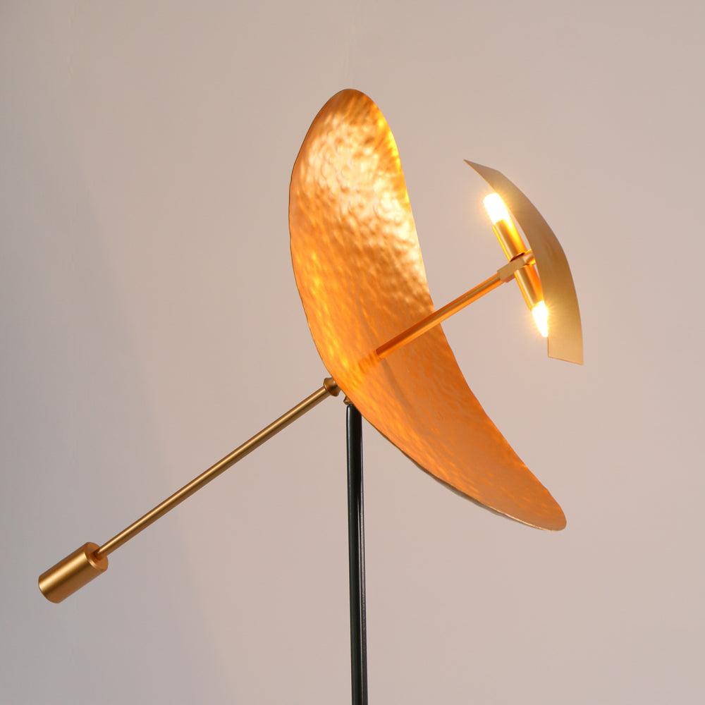 Ribot Floor Lamp LED Indoor Tripod Light - Gold Metal Design