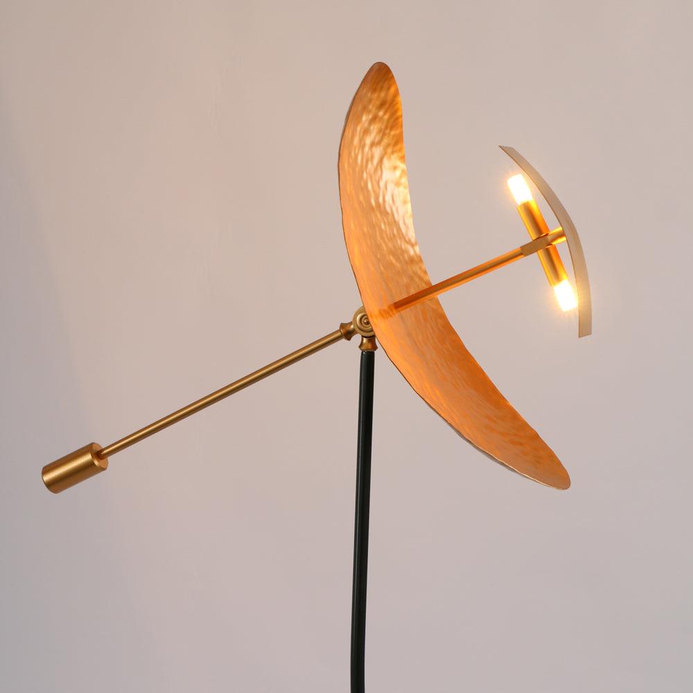 Ribot Floor Lamp LED Indoor Tripod Light - Gold Metal Design