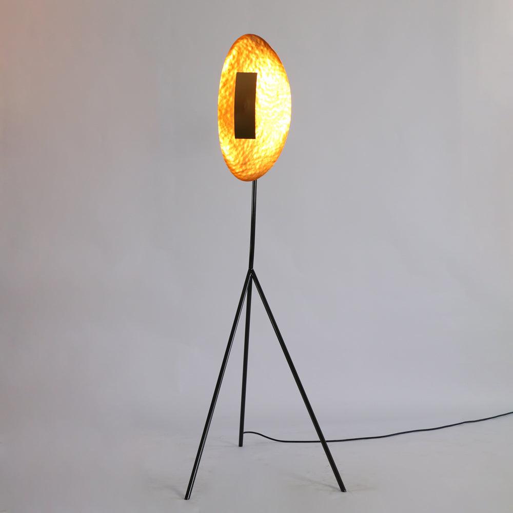 Ribot Floor Lamp LED Indoor Tripod Light - Gold Metal Design