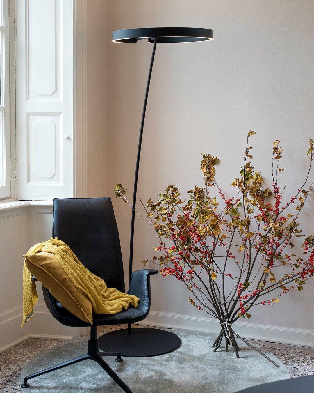 Ring Floor Light with LED, Adjustable Height, Indoor Use