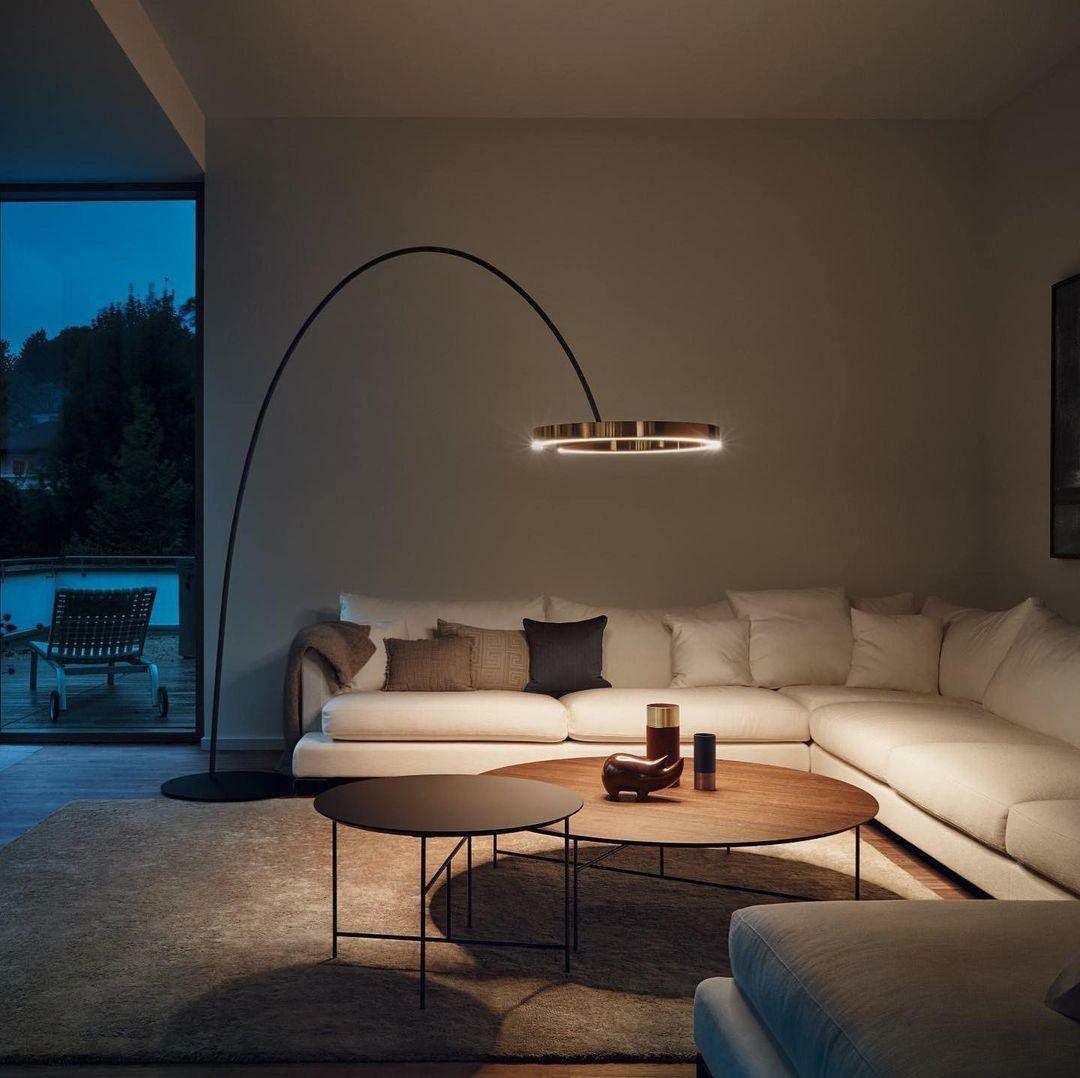 Ring Floor Light with LED, Adjustable Height, Indoor Use