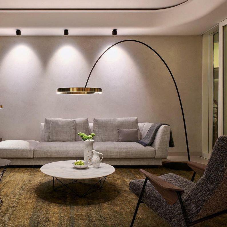Ring Floor Light with LED, Adjustable Height, Indoor Use