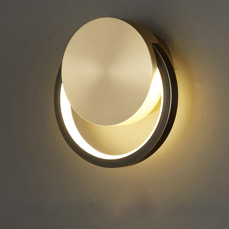 Ring Shaped LED Wall Light - Brass Finish, Energy Efficient