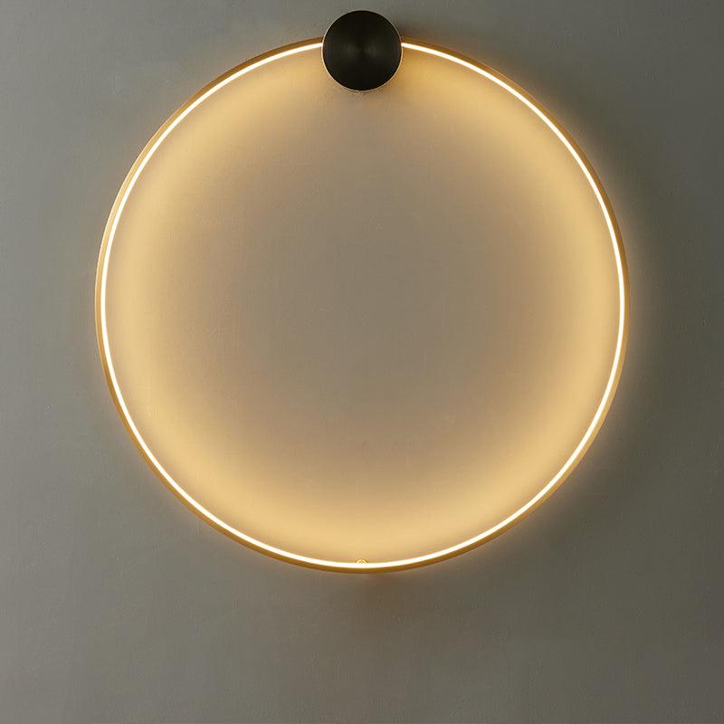 Ring Shaped LED Wall Light - Brass Finish, Energy Efficient
