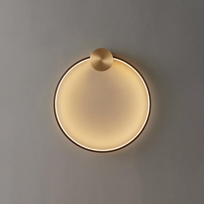 Ring Shaped LED Wall Light - Brass Finish, Energy Efficient