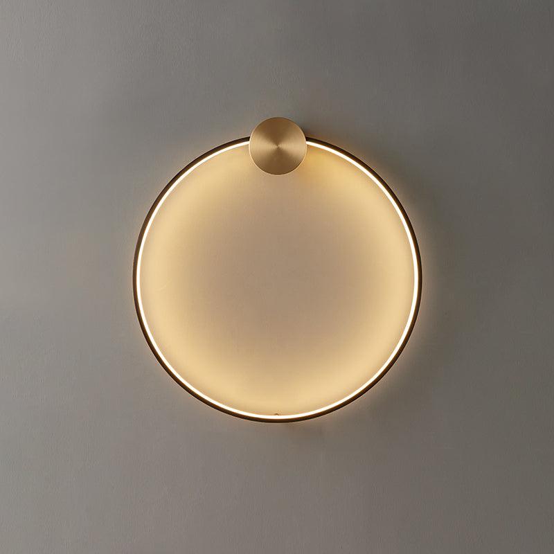Ring Shaped LED Wall Light - Brass Finish, Energy Efficient