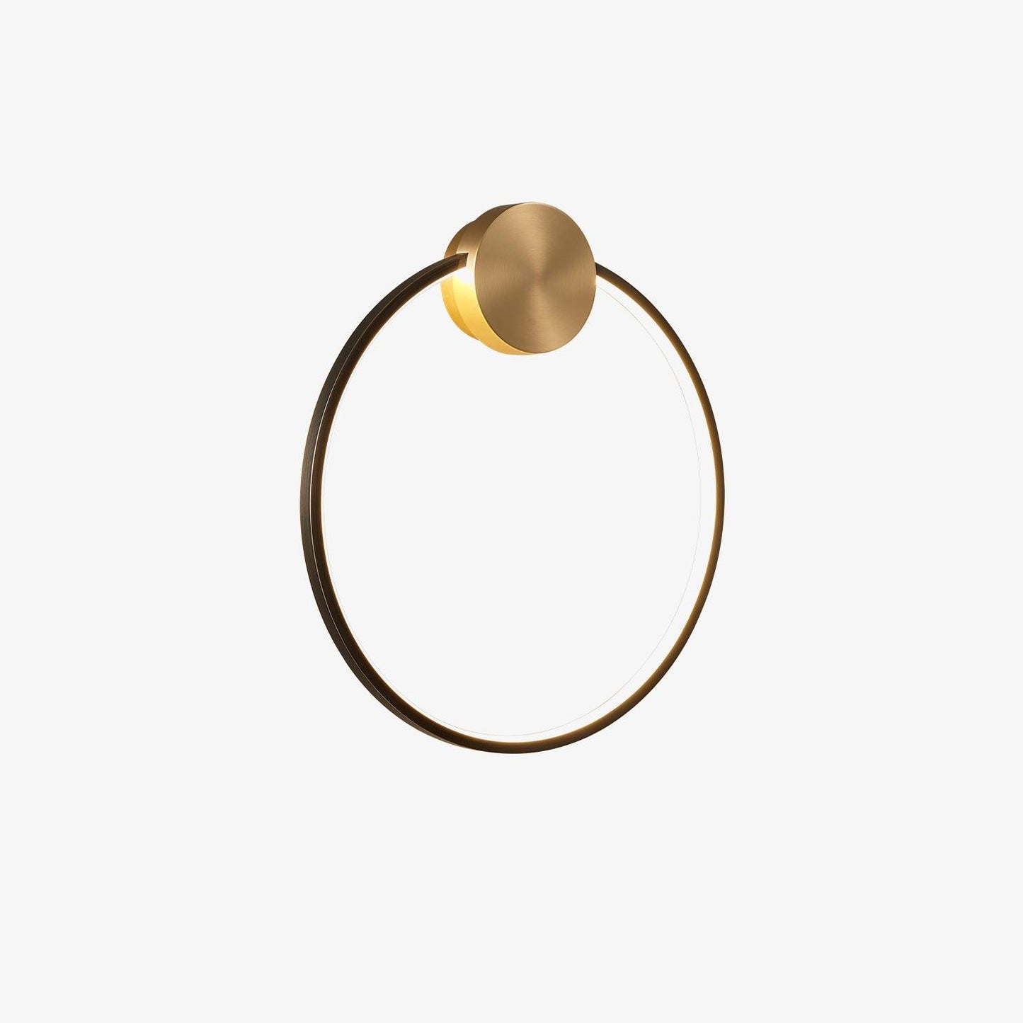 Ring Shaped LED Wall Light - Brass Finish, Energy Efficient