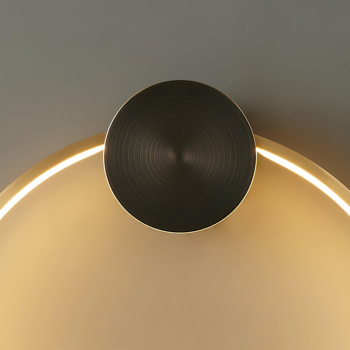 Ring Shaped LED Wall Light - Brass Finish, Energy Efficient