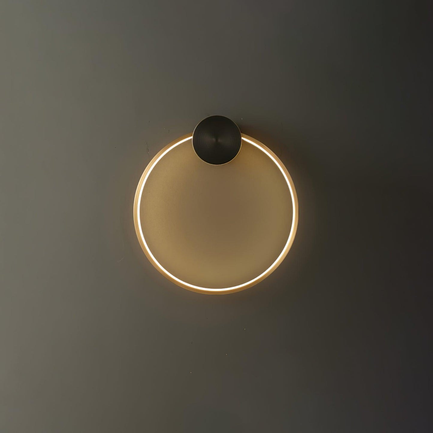 Ring Shaped LED Wall Light - Brass Finish, Energy Efficient