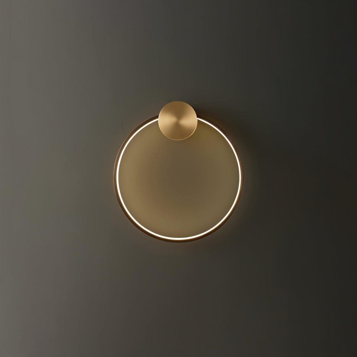 Ring Shaped LED Wall Light - Brass Finish, Energy Efficient