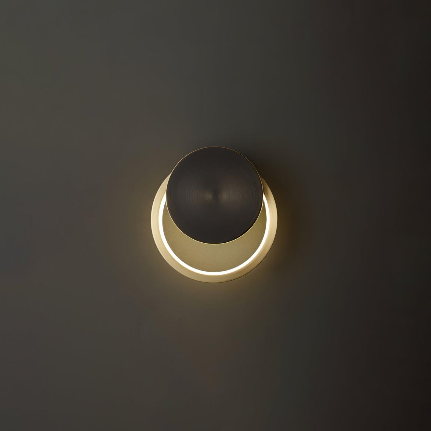 Ring Shaped LED Wall Light - Brass Finish, Energy Efficient