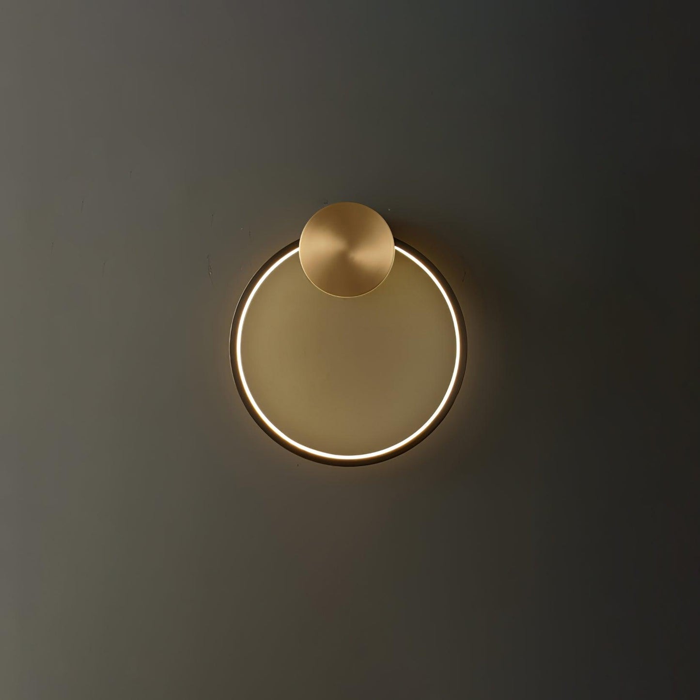 Ring Shaped LED Wall Light - Brass Finish, Energy Efficient