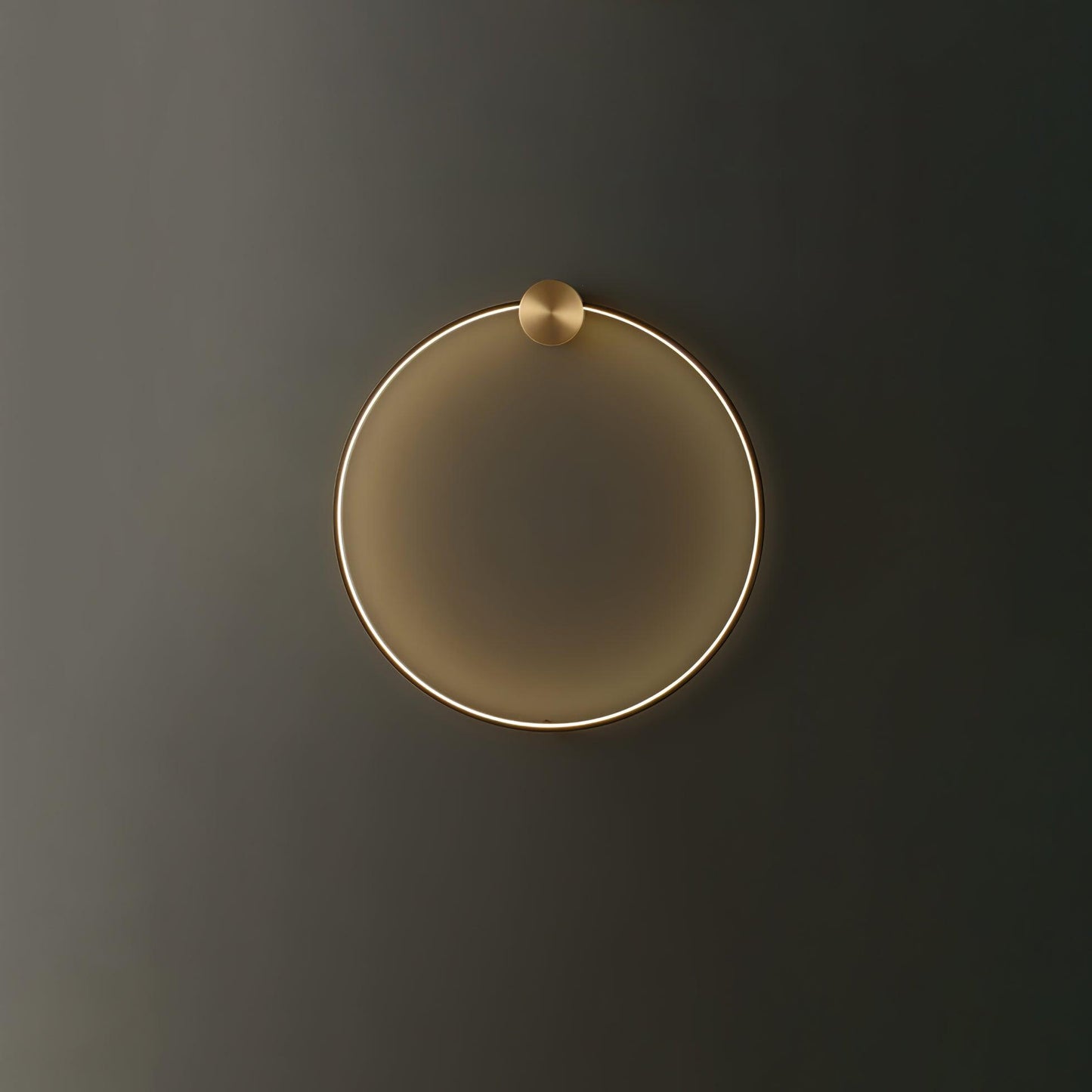 Ring Shaped LED Wall Light - Brass Finish, Energy Efficient