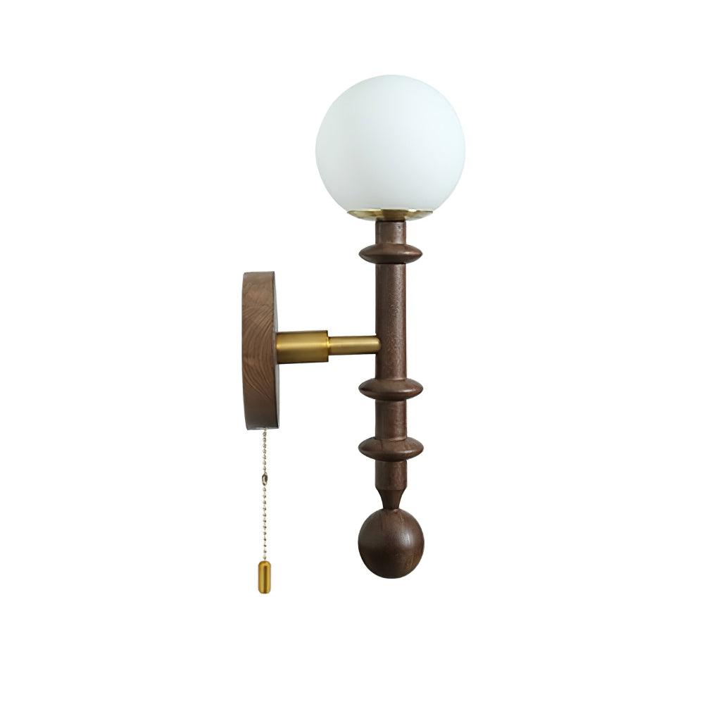 Roman Column Wall Lamp - LED Indoor Lighting - White Wood