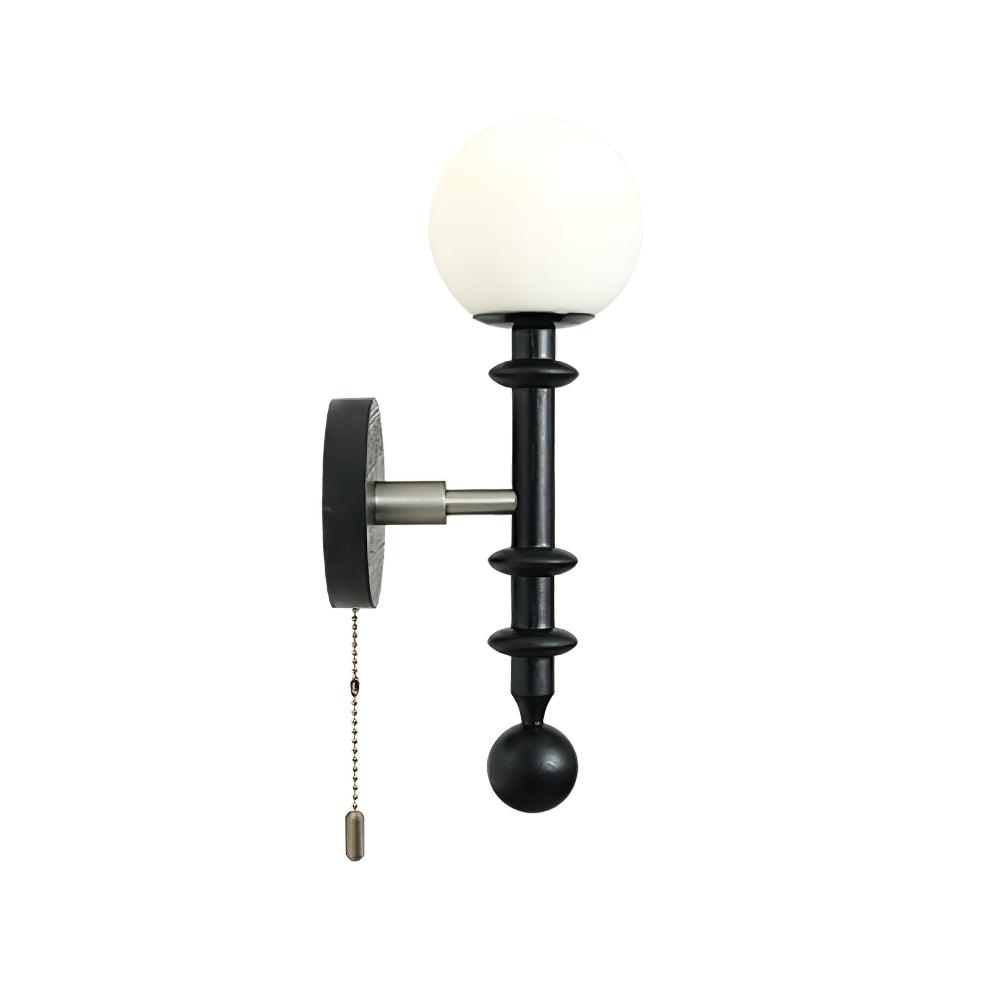 Roman Column Wall Lamp - LED Indoor Lighting - White Wood