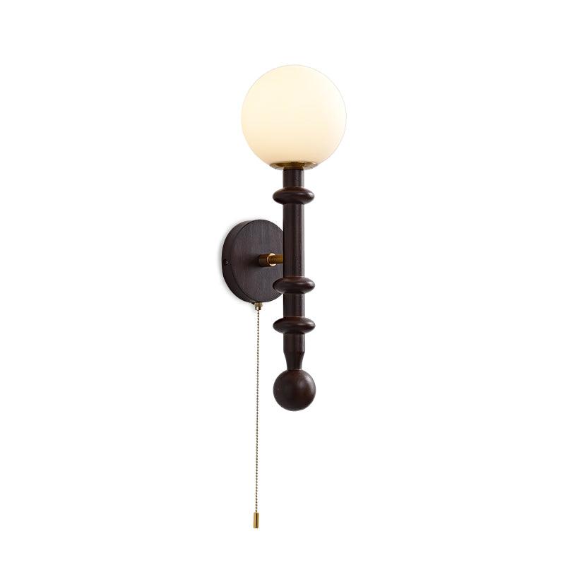 Roman Column Wall Lamp - LED Indoor Lighting - White Wood