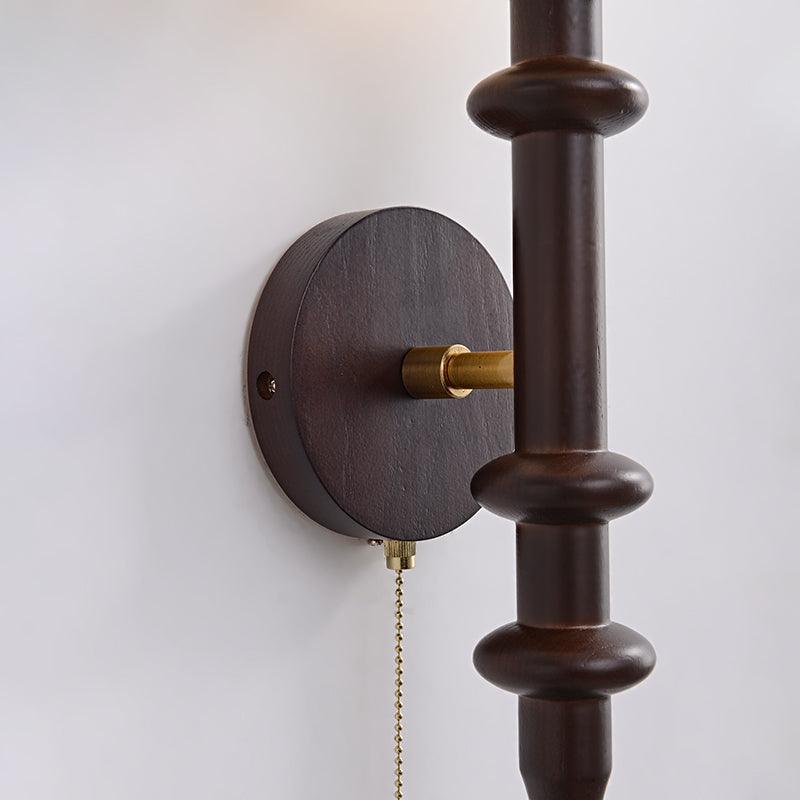 Roman Column Wall Lamp - LED Indoor Lighting - White Wood