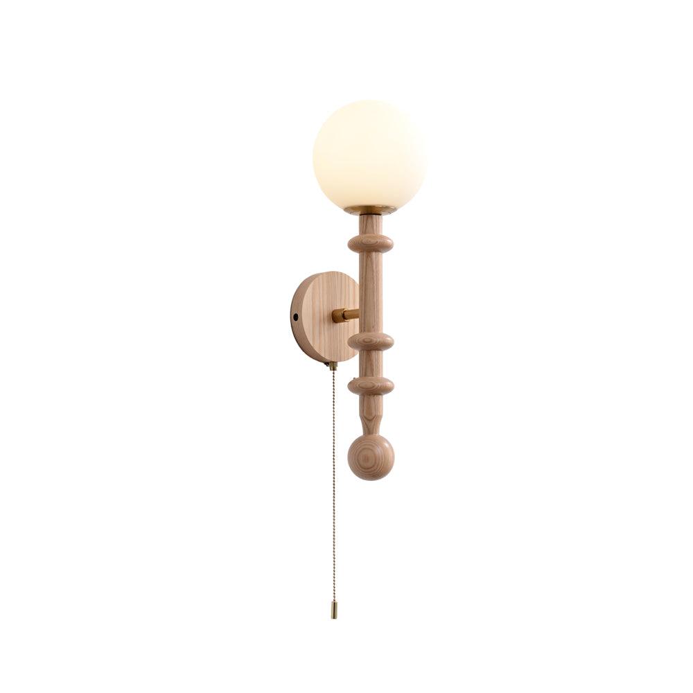 Roman Column Wall Lamp - LED Indoor Lighting - White Wood