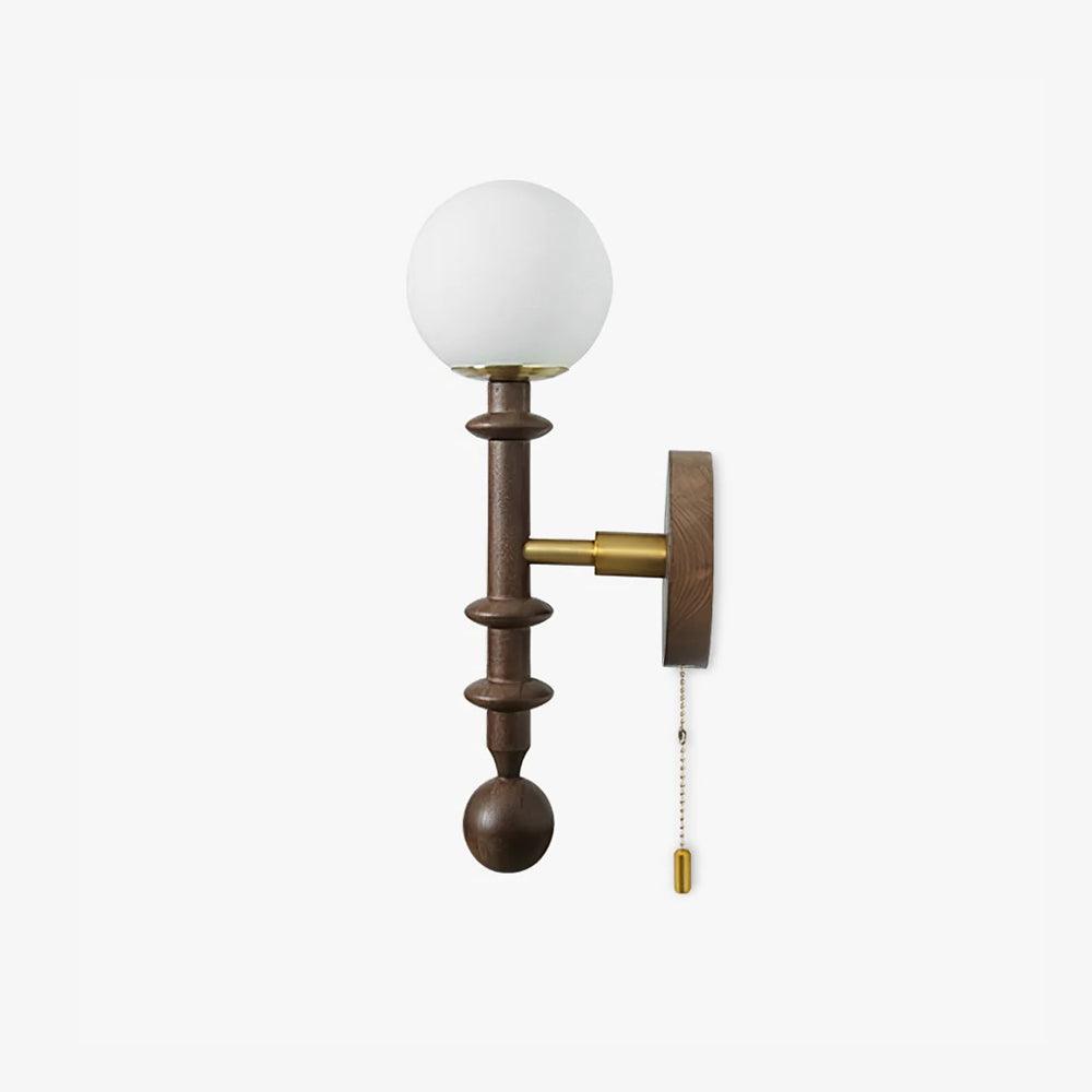 Roman Column Wall Lamp - LED Indoor Lighting - White Wood