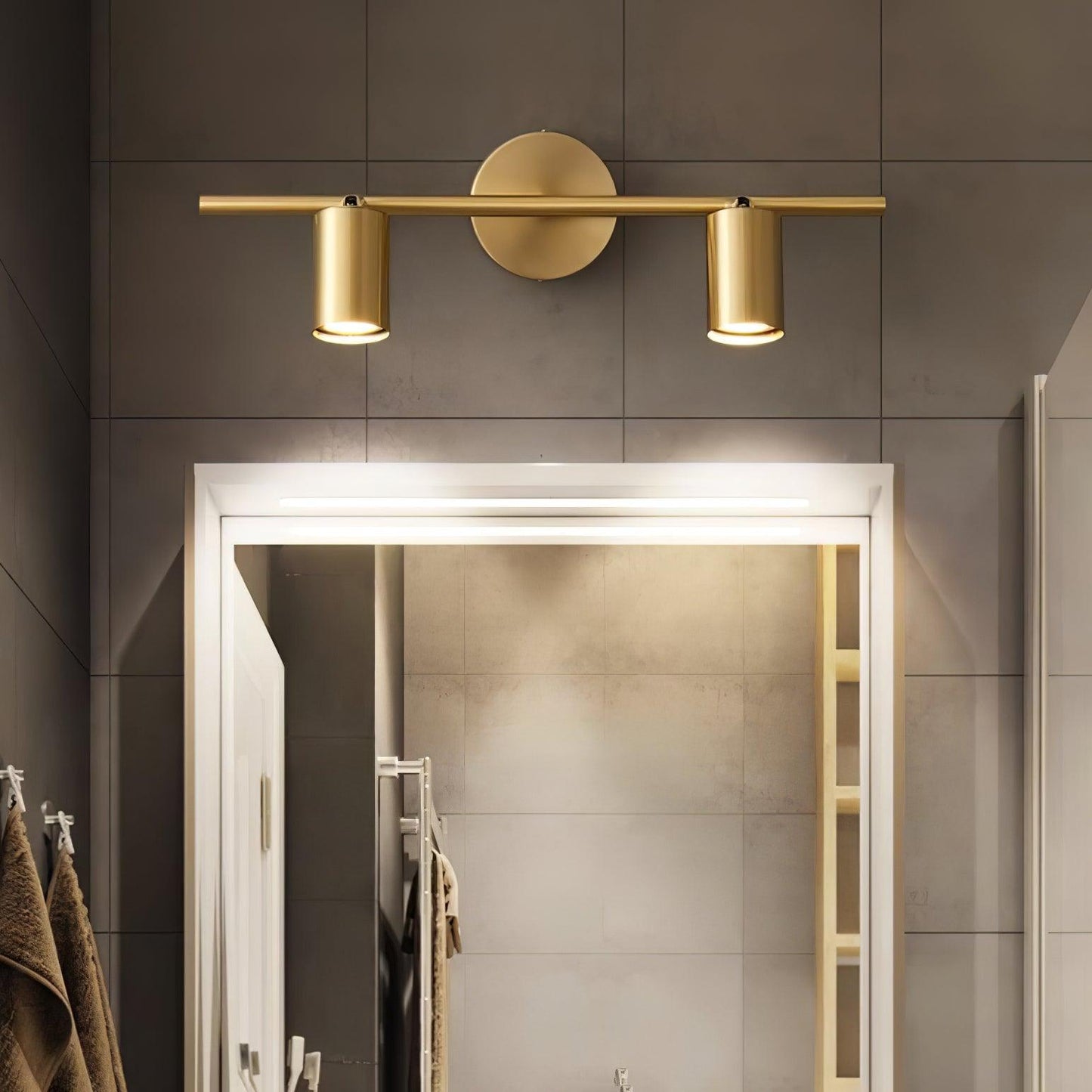 Rotatable Spotlight Wall Light - LED, Brass, 2-4 Heads