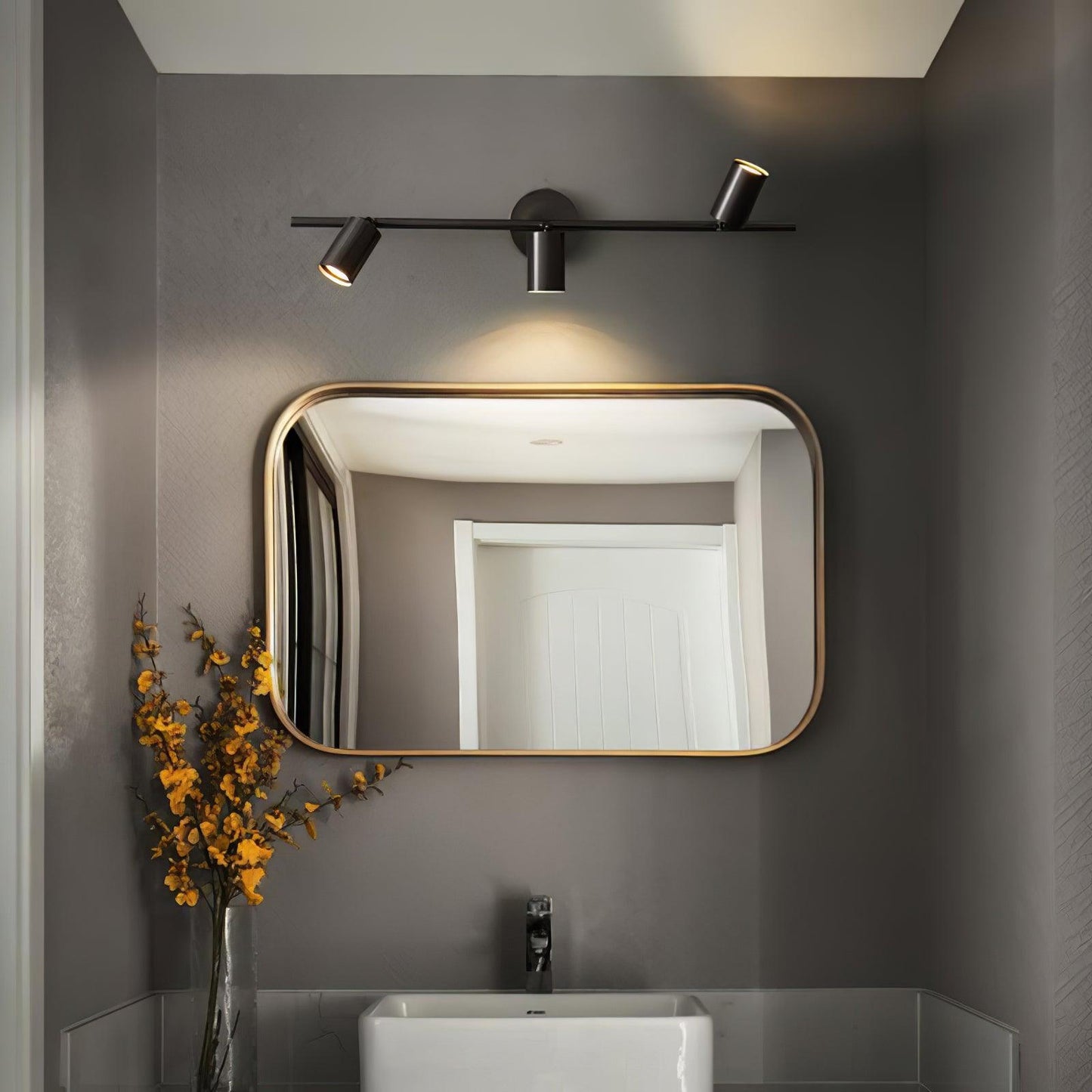 Rotatable Spotlight Wall Light - LED, Brass, 2-4 Heads