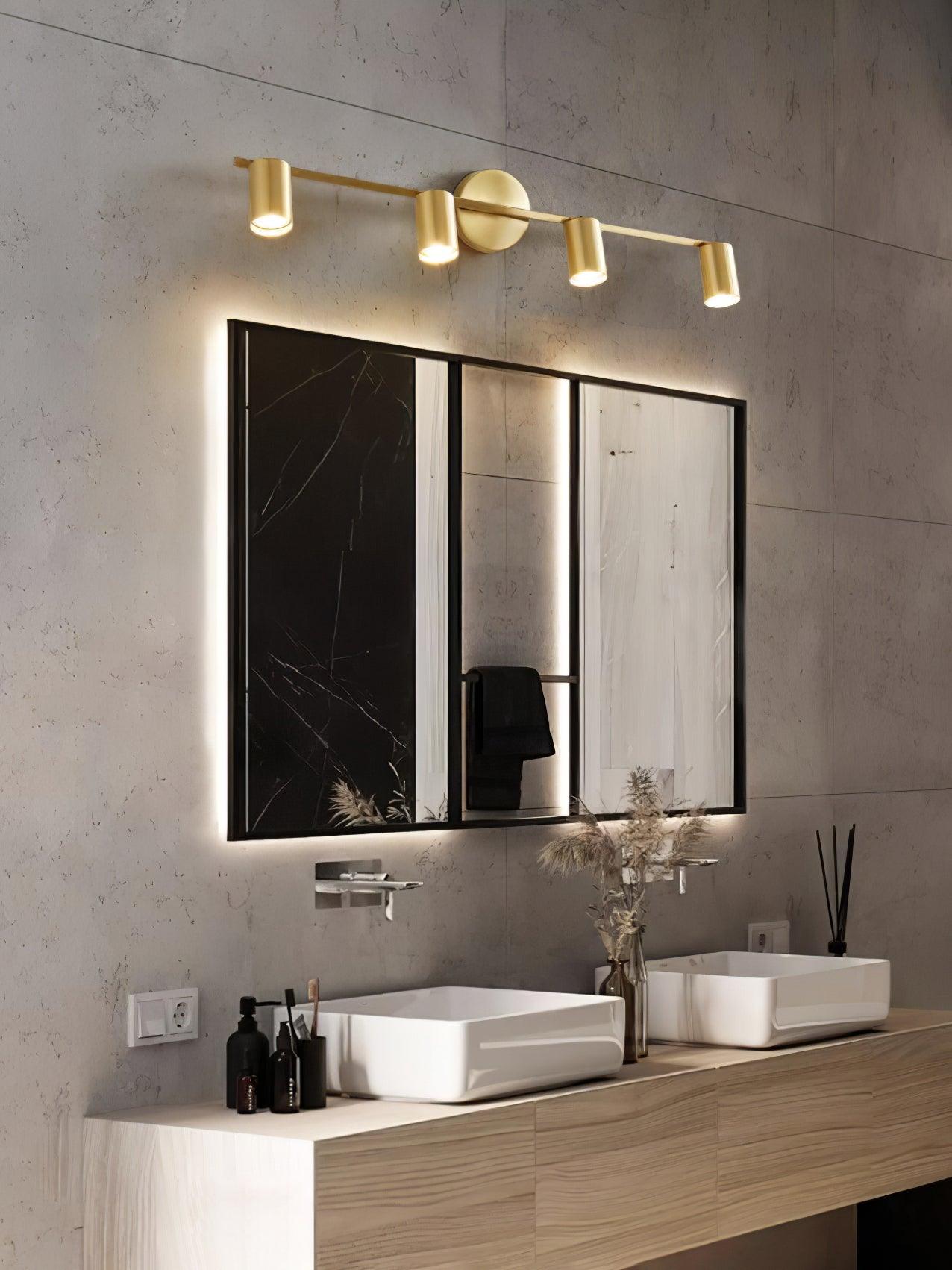 Rotatable Spotlight Wall Light - LED, Brass, 2-4 Heads