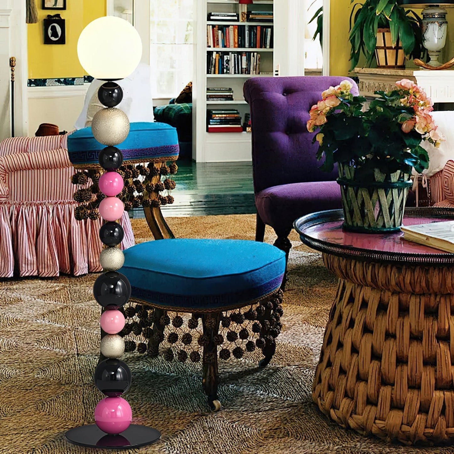 Round Balls Stacking Floor Lamp LED Indoor Lighting Modern