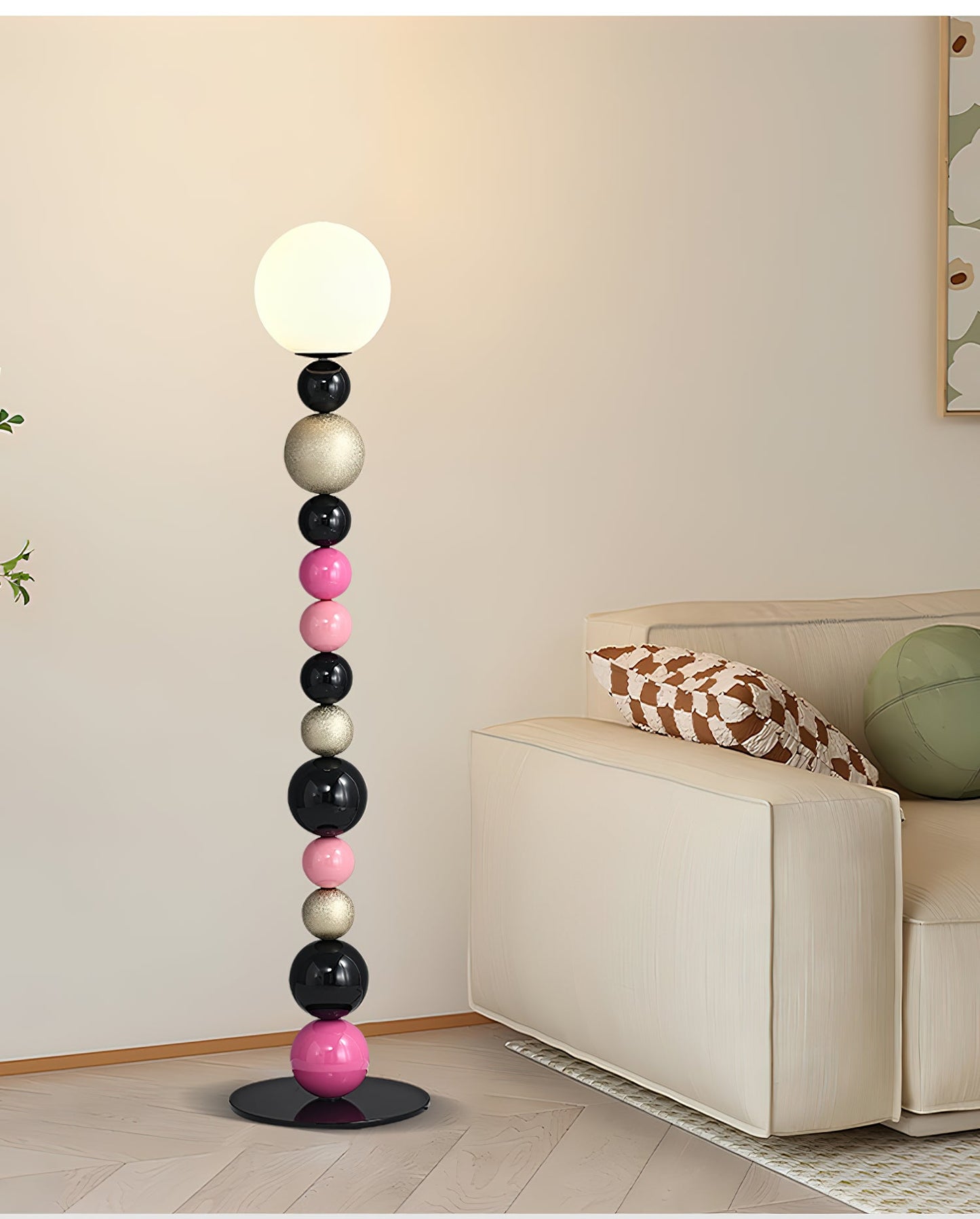 Round Balls Stacking Floor Lamp LED Indoor Lighting Modern