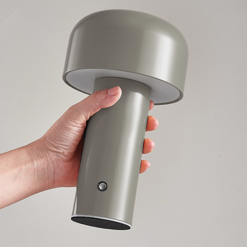 Italian Inspired Mushroom Cordless Table Lamp – Sleek & Modern LED Lighting
