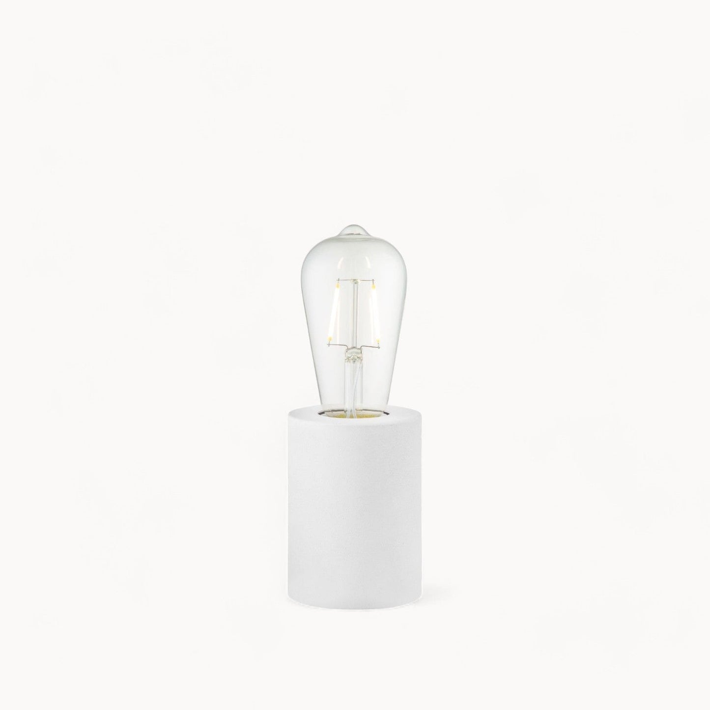 LumiCraft - Industrial White Table Lamp with E27 LED