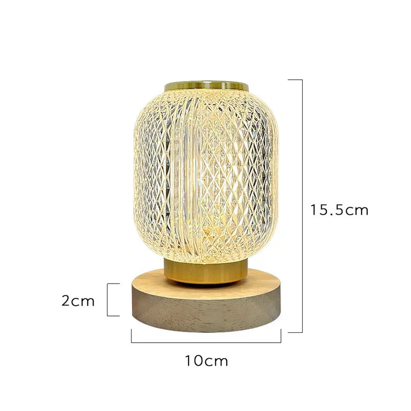 CrystalIllume | Stylish Nordic LED Table Lamp Gold
