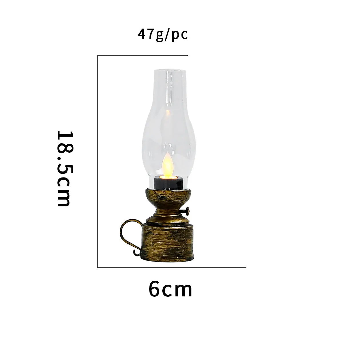 Retro Hanging Lantern - LED Vintage Style for Indoor Outdoor Use