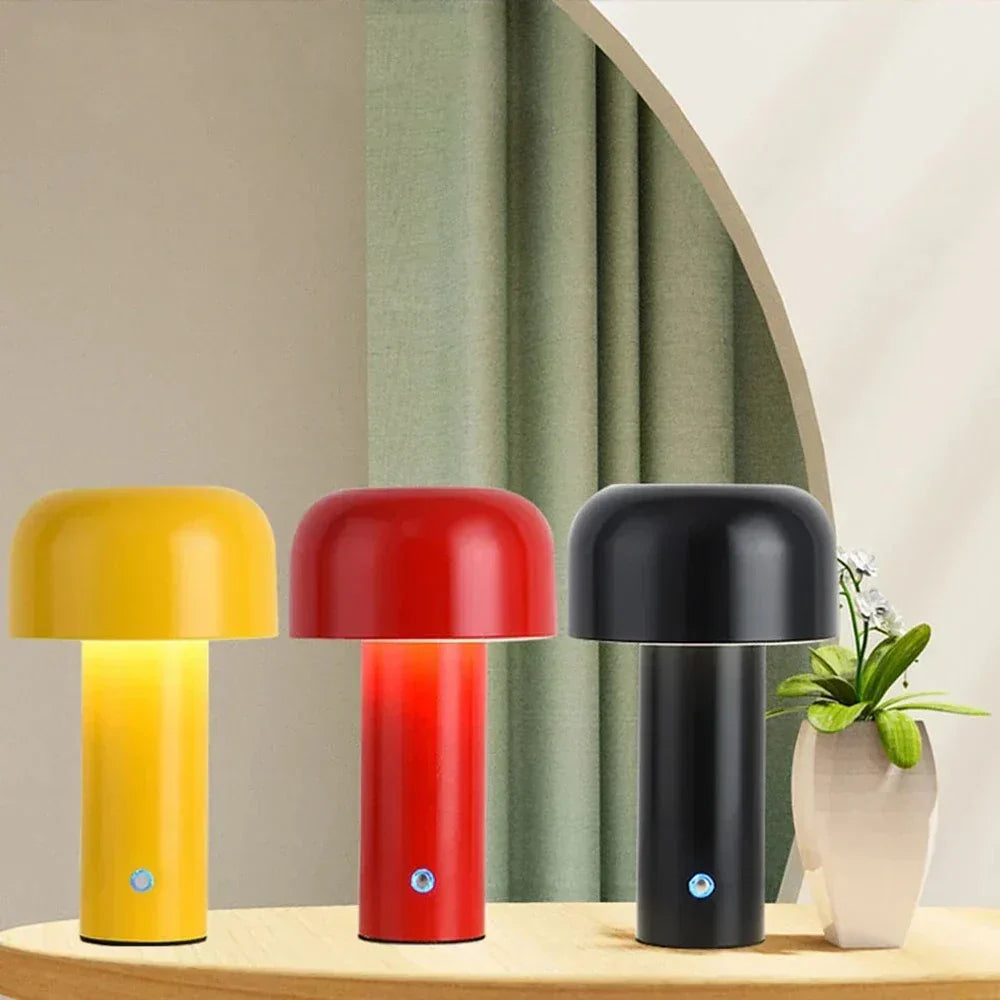 Pilz LED Rechargeable Table Lamp with Dimmable Touch Control