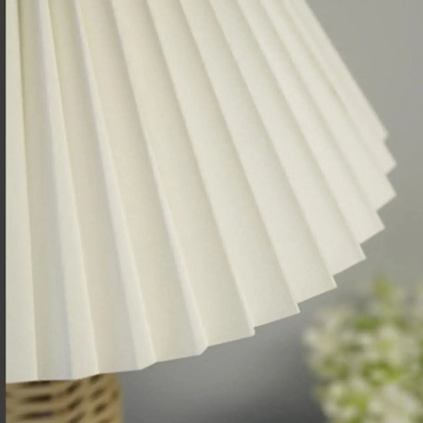 Puffed Table Lamp with Rattan Base | Vintage LED Night Light | Soft Warm Glow for Cozy Bedroom Decor - Morven