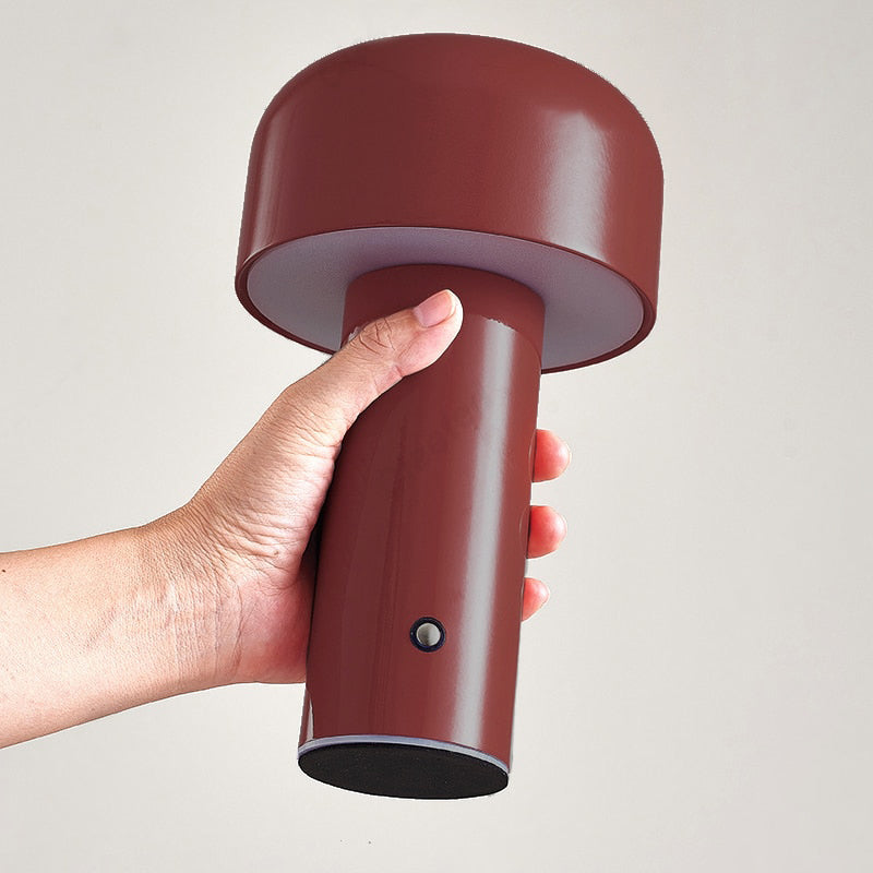 Italian Inspired Mushroom Cordless Table Lamp – Sleek & Modern LED Lighting