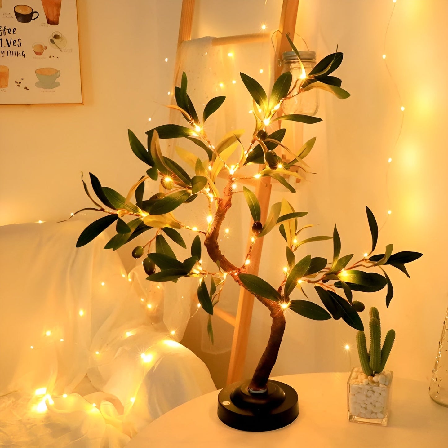 Magical Tree Lamp with Sparkling LED Light - Green