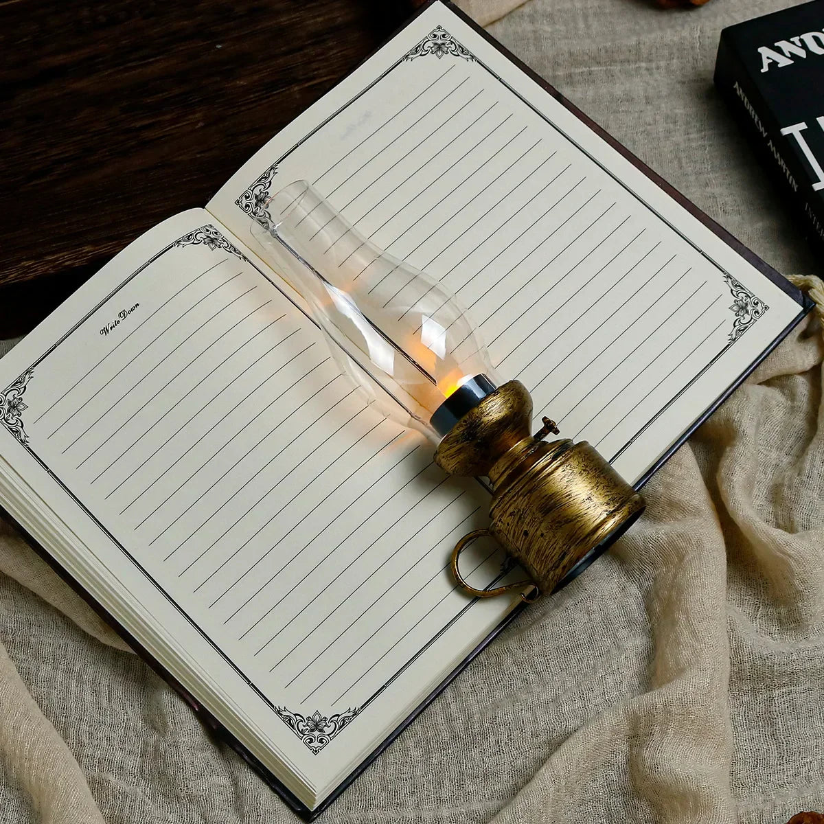 Retro Hanging Lantern - LED Vintage Style for Indoor Outdoor Use