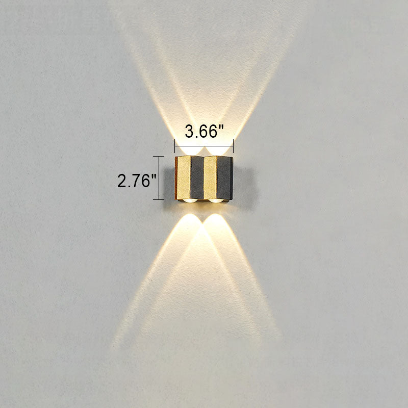 Modern Luxury Gold Aluminium Outdoor Waterproof LED Wall Light