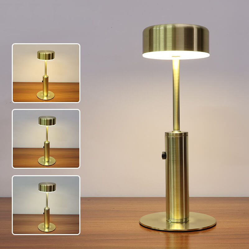 Kreative Retro Cylindrical LED Charging Table Lamp
