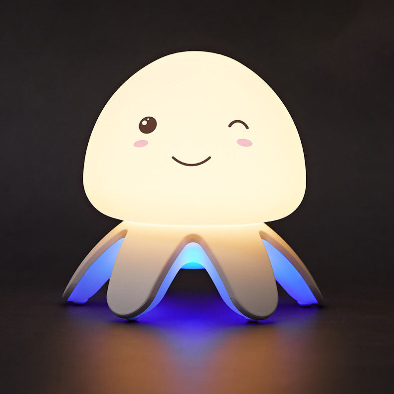 Kreative Silicone Jellyfish Music USB Rechargeable LED Night Light Lamp