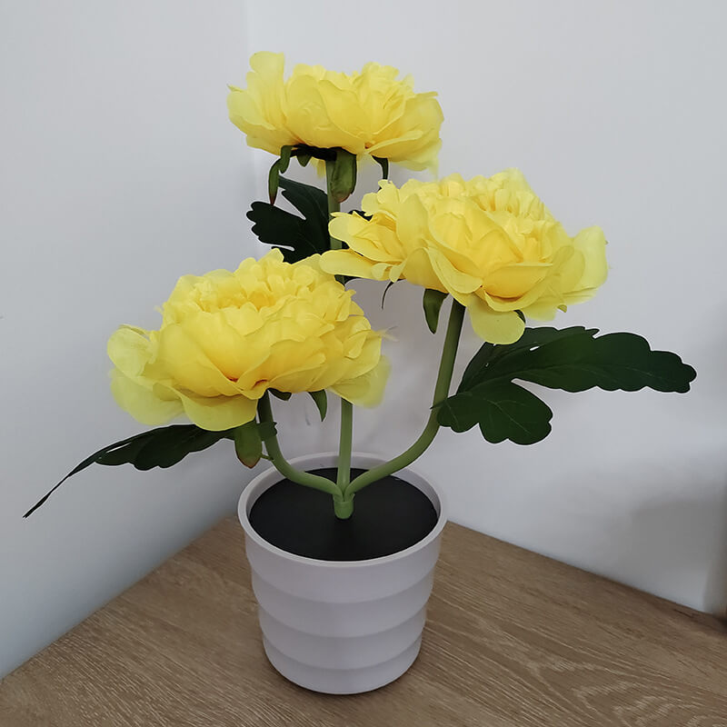 Outdoor Solar Peony Flower Bonsai LED Table Lamp Decoration