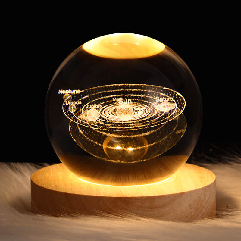 Creative Decorative Star System Crystal Ball USB LED Table Lamp
