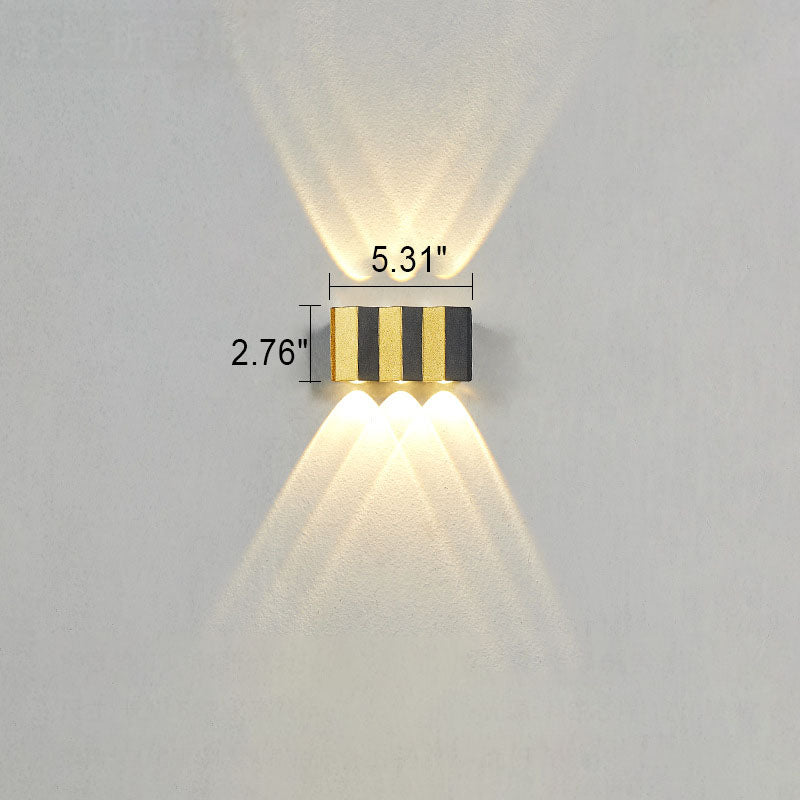 Modern Luxury Gold Aluminium Outdoor Waterproof LED Wall Light