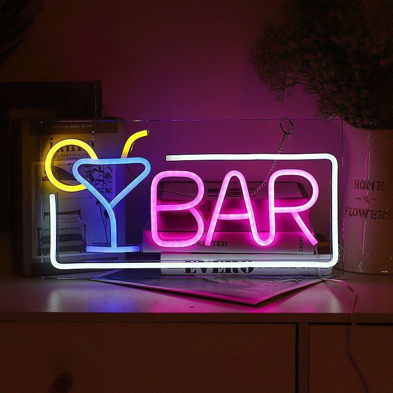 Moderne Creative Letters USB LED Neon Ambient Light