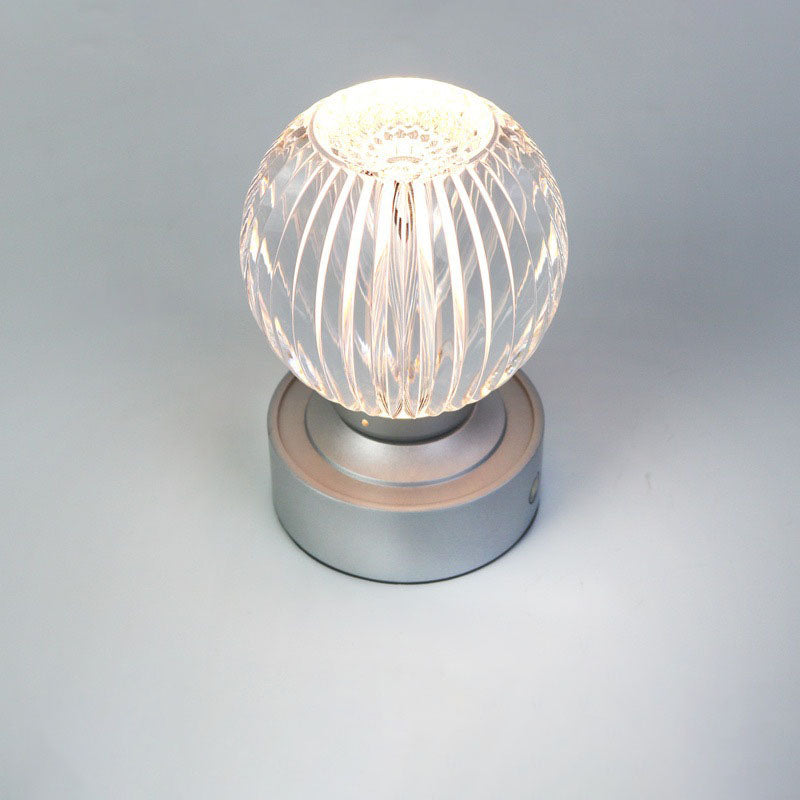 Modern Luxury Acrylic Round Ball USB Wireless Touch LED Lamp